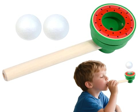 Generisch Balls Blowing Pipe, Floating Ball Breath Exerciser Toy, 1.77x1.77 inches, Ergonomic Blowing Game for Kids’ Cognitive Development, Party Supplies Children’s Day, Birthday, Easter