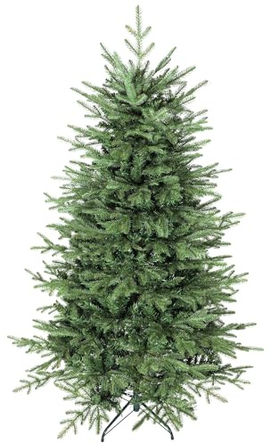 HOMCOM Árbol de Navidad Artificial 180 cm, Árbol de Navidad con 1794 Ramas Densas, Soporte Metálico Plegable, Fácil Montaje, para Salón, Interior, Verde