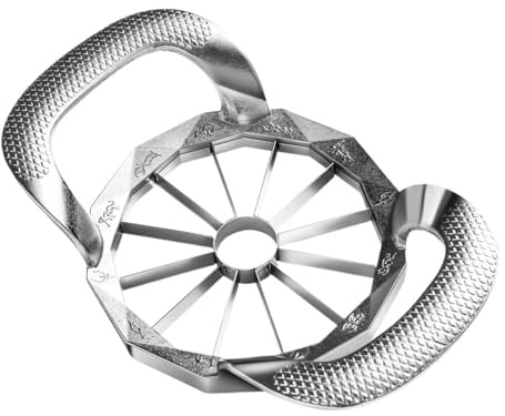 Affettatrice e levatorsoli for mele, robusta e affilata, in acciaio inox, con 12 lame, tagliamele, snocciolatore e tagliafrutta.