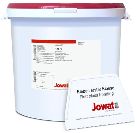 Jowat Jowacoll 124.79 Flächenleim 25 kg Set inkl. Leimspachtel – Leim für Furnier-, Flächen-, Türblatt- & Schichtstoffverklebungen