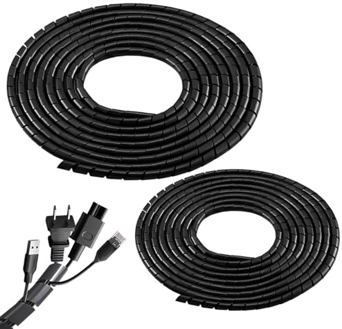 Tuyau spiralé flexible de 10 m de diamètre 6 mm et 4 mm pour TV, PC, audio, ordinateur portable, câble Ethernet, souris, câble de données