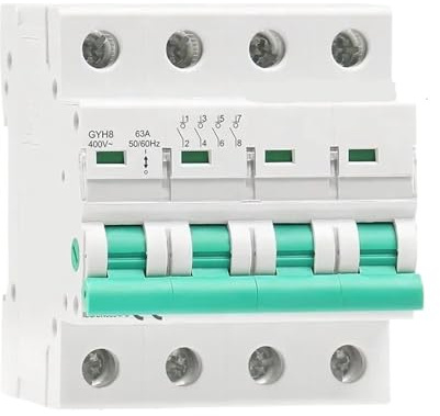 Interrupteur Sectionneur Quadripolaire Sur Rail DIN GYH8, 400 V, Disjoncteur Principal 63 A, 100 A, 125 A, Remplacement