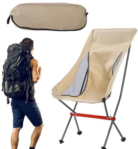 Hopfallbara Stolar Till Utomhusbruk,Bärbar Sittstol | Ergonomiskt Fiskestolsbekväm | Lämplig för Camping, Vandring, Fiske, Picknick, Patio, Balkong, Trädgård och Bakgård