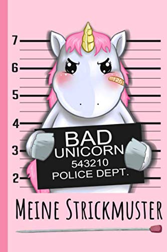 Meine Strickmuster: Blanko Strickmuster Notizbuch Strickpapier Einhorn Design Stricken Häkeln Handarbeit Geschenk - 110 Seiten 2:3 Softcover Tolle Geschenk Idee für Strick- und Häkel-Begeisterte.