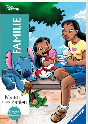 Disney Malen nach Zahlen - Familie, Disney Malbuch für Erwachsene, Stitch, Vaiana und viele mehr (CreArt Malen nach Zahlen)