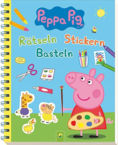 Peppa Pig Rätseln, Stickern, Basteln. Mit 100 farbenfrohen Stickern: Kreative Beschäftigung für Kinder ab 4 Jahren (Kindergarten, Vorschule)