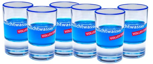 Blaulichtwasser - Shot-Glas VOLLER EINSATZ! - 6er-Set