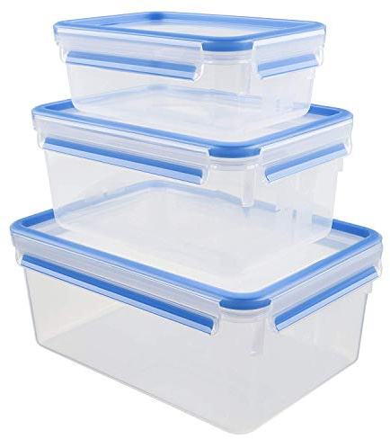 emsa Frischhaltedosen Clip Close transparent blau Inhalt 3x 0,