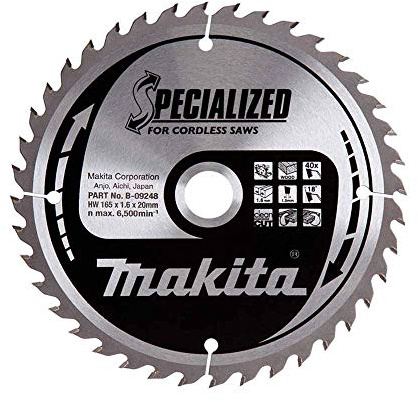 Makita B-09248 Specialized Circular Saw Blade 165mm X 20 x 40Teeth
