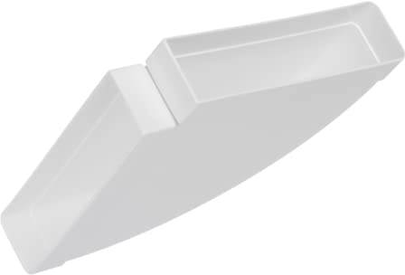 110x55mm Coude 90° Horizontal - Raccord/Connecteur pour Tuyau Rectangulaire - PVC