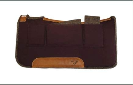 Diamond Wool Contoured Pressure Relief Black Western Shim Saddle Pad Size 30x30 and 1 Thickness