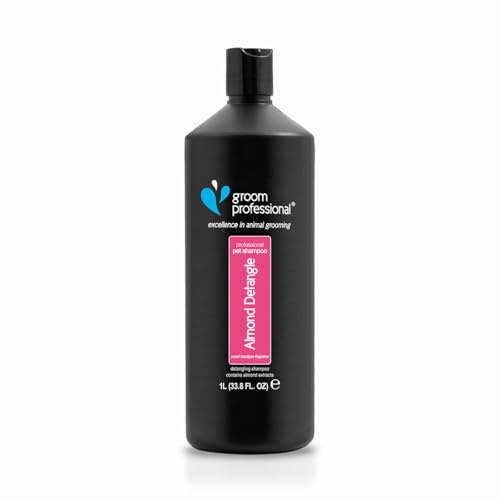 Groom Professional Almond Detangle Hundeshampoo – Entwirrendes Shampoo für Hunde – Hundeshampoo für stinkende Hunde – Macht leichte Arbeit von Knoten und Verfilzungen – ideal für verfilztes und