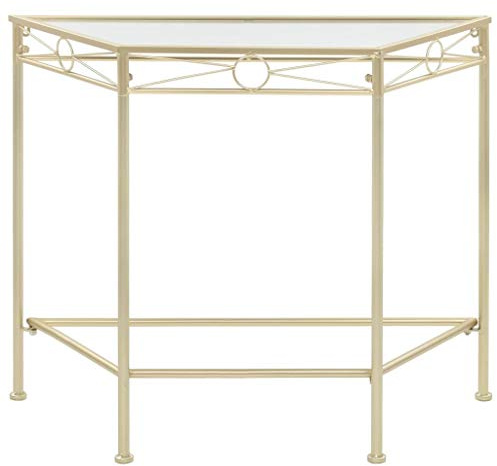 Tidyard Beistelltisch,Konsolentisch Vintage-Stil Metall 87x34x73 cm Gold