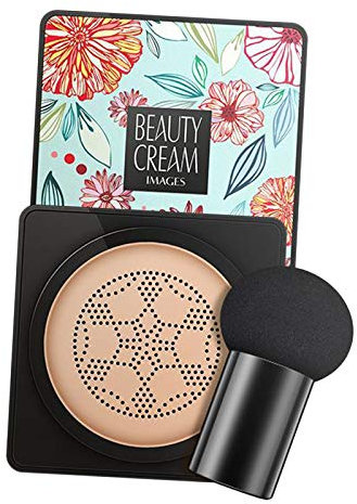 Perfeclan 20g de Larga duración Resistente a Las Arrugas Maquillaje Primer hidratante BB Crema imperfecciones Cubierta con Esponja de, Color Natural