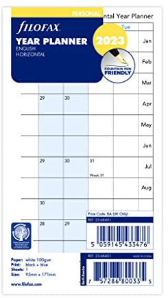 Filofax Persönlicher Jahresplaner horizontal 2023-23-68401