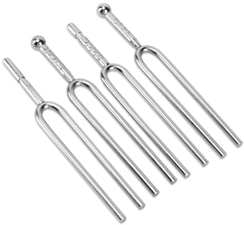 4 Stück Stimmgabel, Standard A 440 Hz Musik Stimmgabel Standard Tuner Tone Tool Instrumentenreparatur Werkzeug Set für Violine Gitarre Tuner Gerät Klavier Stimmgabel Wartung Zubehör