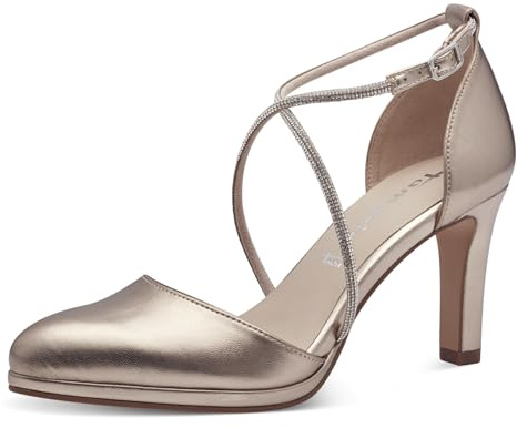 Tamaris Décolleté da donna con tacco a blocco metallico 38 EU