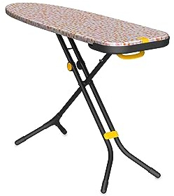 Joseph Joseph Glide Bügeltisch mit kompakten Beinen und integrierter Dampfbügeleisenablage, 135 x 45 cm, Bedruckter Baumwollbezug, Pfirsichblüte