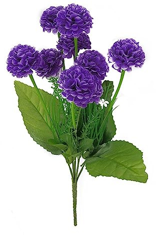 Tiuimk Boule de fleur d'hortensia artificielle 9 têtes - Violet