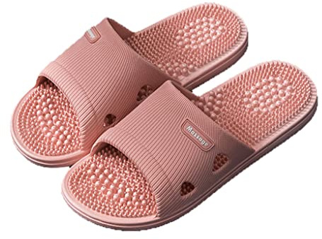Ventyaa massagesandaler för kvinnor – fotreflexzoner tofflor akupressur-massage-sandaler (EU 39/40, rosa)