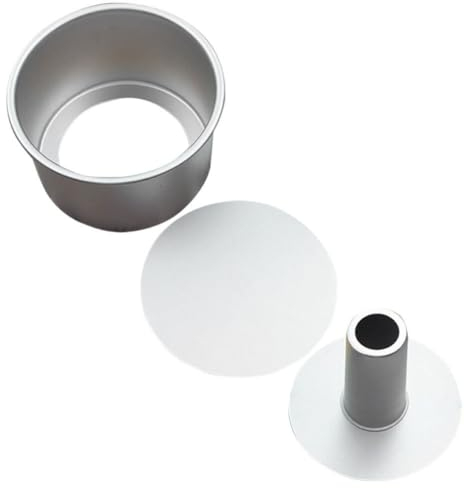 Ciieeo Angel Food Cake Pan with Removable Bottom, Round Aluminum Cake Pan Nonstick Pound Cake Pans Chiffon Cake Mold for Home Kitchen Party Baking Supplies