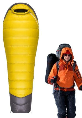 Winter-Daunenschlafsack, Rucksack-Schlafsack, Leichter Camping-Schlafsack, Warmer Mumienschlafsack, ultraleichter kompakter Mumienschlafsack, Camping-Schlafsack für Erwachsene und