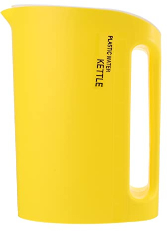 FUNOMOCYA Pichet à Eau Froide 2200 Ml En Plastique Jaune Couvercle Blanc, Récipient D'été Pour Bureau Et Maison, Robuste Et Fonctionnel, Pour Boissons Fraîches Et Thé