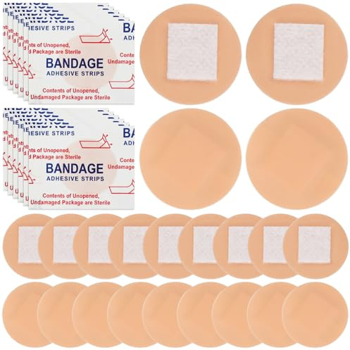 FRCOLOR 100 Apósitos Adhesivos Impermeables para Heridas Grandes Tiras de Polietileno, Hemostáticos y Transpirables para Adultos y Personas Mayores