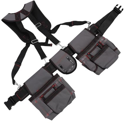 Men's Tool Belt, Craftsman Belt, Tool Belt Bag, with Adjustable Waist Strap, Adjustable Tool Bag for Carpenters, Gardeners, Frame Builders, Roofers, Craftsmen