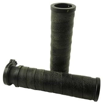 Griffe Lenker Universelle 22-mm-CNC-Vintage-Motorrad-Lenkergriffe Mit PU-Leder-Lenkergriff