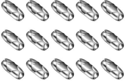 15pcs Roller Blind Chain Connector Clips - 4.5mm Replacement Blind Pull Cord Connector - Beaded Pull Chain Extension Matching Connectors Blind Cord Connector for Blinds,Stainless Steel