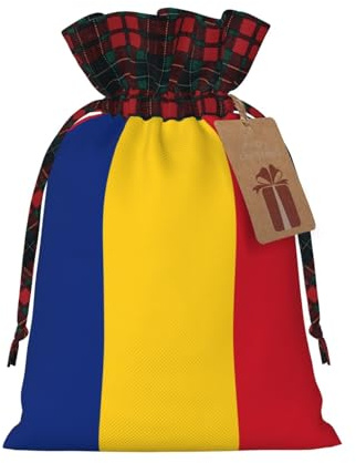 PHAYAH Flag Of Romania Drawstring Gift Bag Suitable For Candy And Small Gift Packaging Birthdays, Anniversaries And Parties