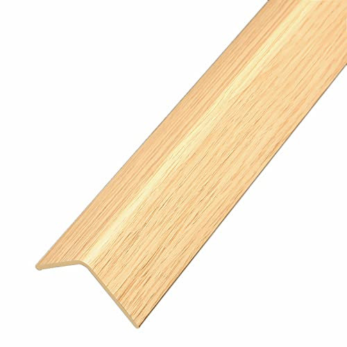 Perfil angular de PVC Protector de esquina de pared de PVC con acabado de veta de madera, protector de esquinas autoadhesivo para sala de estar, dormitorio, cocina, restaurantes, hogar y oficina, anc