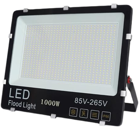 Focos Led Exterior Resistente Al Agua IP66, Superbrillante Proyector Led Para Obras De Construcción, Luces De Seguridad Para Estadios Cuadrados 600-1000W(600W)