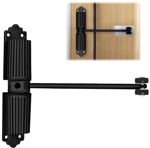 Chiudi Porta Automatico, Forza Regolabile Molla Chiudiporta, Molla Chiudiporta per Porte di 20-60 Kg, con Asta di Regolazione, Piastra di Montaggio e Viti, Per Casa Ufficio Camera da Letto