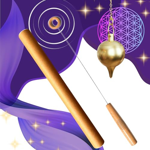 Tensor Tenseur Biotenseur, Baguette de Sourcier Professionnelle et Pendule Divinatoire - Baguette de Radiesthésie – en Bois de Hêtre - Légère et Sensible