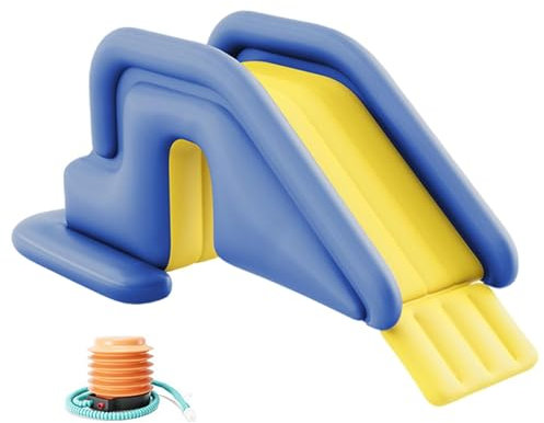EVGATAVAB Piscine Gonflable Toboggan Aquatique Accessoires, PVC Piscine Toboggan pour Garçons et Filles, Été Jeux Toboggans Aquatiques pour Jardin Cour Extérieur(Gris)