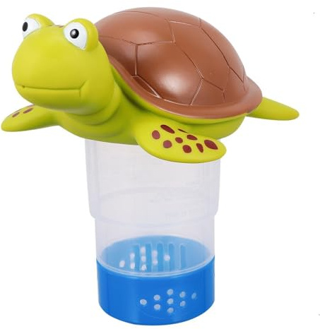 Chlore Floater, Turtle Floating Pool Dispensateur de Chlore, Floater, Float de Dosage la Piscine en Tortue pour comprimés 1 et 3 Pouces et Porte-Brome pour Les Grandes/Petites piscines