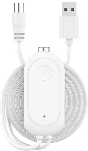 Amplificatore per antenna TV per ricezione chiara, amplificatore di segnale compatto con alimentazione USB, uso interno, facile installazione, cavo USB da 1 m + cavo TV da 0,3 m