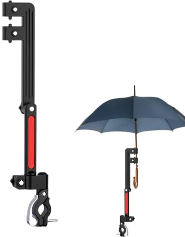 Stroller Umbrella Holder - For Push-Pull Trolley Sunshade, Swivel Clip | Sturdy Adjustable Holder, Golf Wheelchair Outdoor Camping Beach Patio Protection D