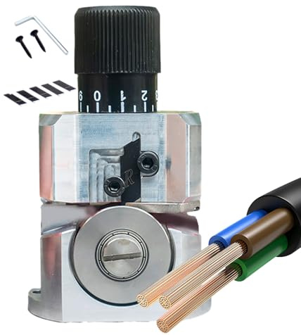 Pince À Dénuder En Aluminium – Machine À Éplucher Les Câbles, Dispositif Réglable Polyvalent | Dénudage Électrique Ou Manuel, Traitement Des Fils Plats Et Des Déchets De Fibres, Outil Parfait Pour Les