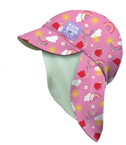 Bambino Mio, Cappellino Nuoto Sole Reversibile, Protezione UPF40+, Giorni Felici, (<12 Mesi)