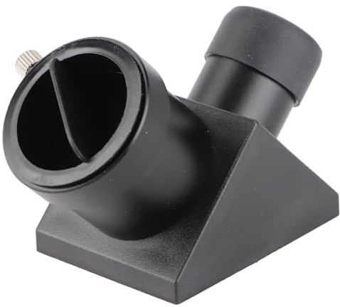 Adaptador Diagonal de 90 Grados, Espejo cenital de 1,25 Pulgadas, Lente Totalmente recubierta con Cubierta Antipolvo, Espejo Diagonal para telescopio Multifuncional para Ocular, en