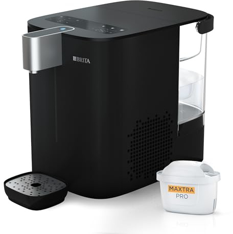 BRITA YOURCE Cool Wasserspender für zuhause (5,3l) – Heißwasserspender inkl. Wasser-Kühler und dreifacher UV‑C‑Technologie für bakterienfreies Wasser, MAXTRA PRO Wasserfilter, Temperatureinstellung