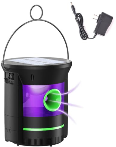Trappole per vespe Trappola per mosche da appendere all'aperto Catturatore a doppio LED per esterni ad energia solare con picchetto in alluminio per giardino Trappola per vespe, trappole, mosche
