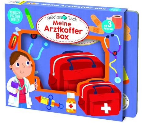 Glücksfisch: Meine Arztkoffer-Box: Vorlesen, Puzzeln, Spielen ab 3 Jahren | Vorlesen, Puzzeln, Spielen ab 3 Jahren