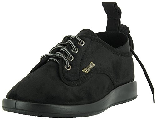 Florett 60310 Links Varomed Chaussures thérapeutiques pour homme, chaussons, bandages lymph, chaussures basses noires (Noir), pointure 44