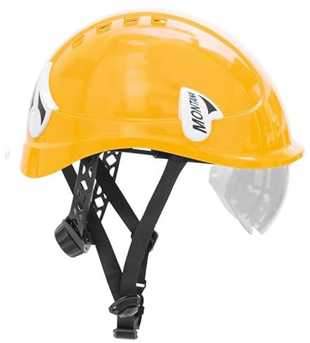 Safetop 80642 - Montana. casco atura c/gafa interior y barboquejo. amarillo