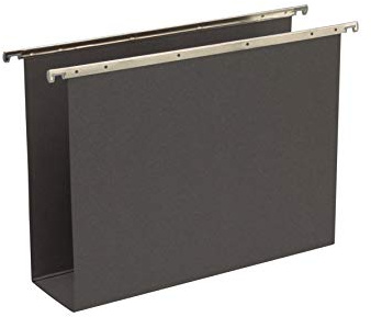 Jalema 2662148000 Alzicht Hartkarton-Hängemappe A4, 80 mm Boden, schwarz, 5er Packung