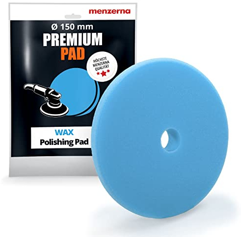 Menzerna 150mm Polierschwamm Rot Gelb grün Blau Polier Foam Pad Variante wählbar! (150mm Blau Wax Foam Pad)